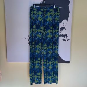 Colourful Brooks Brothers Wide-Leg Drawstring Pants - Size M